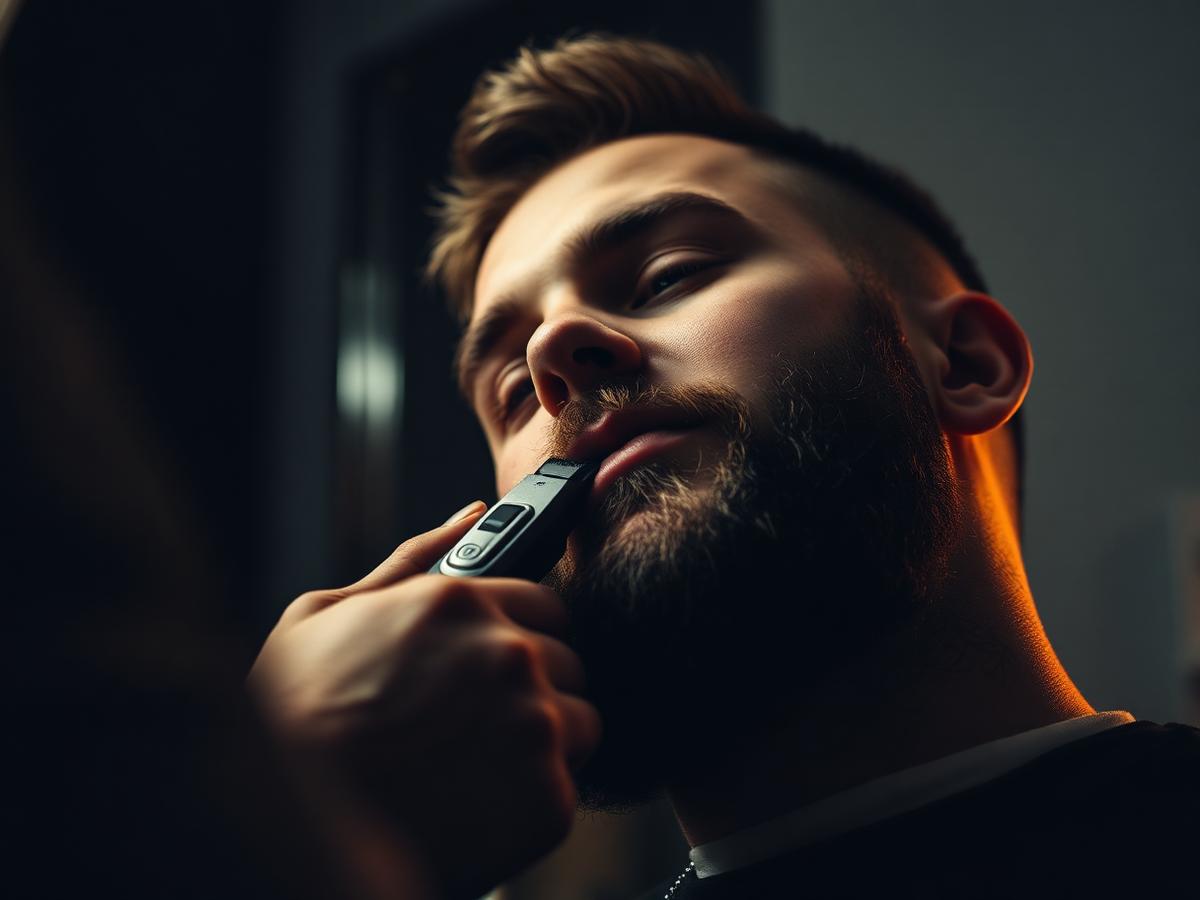 Bartpflege und Konturieren beim Barber